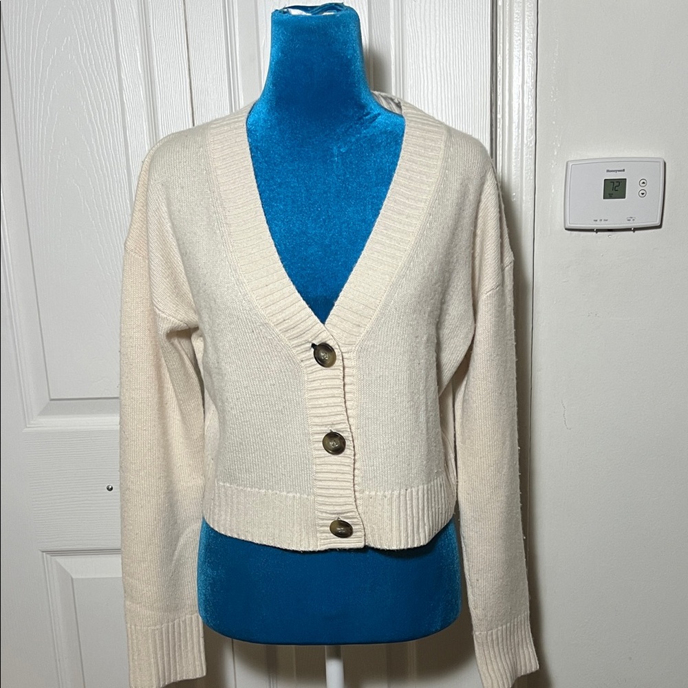 Intermix Revolve Cashmere Wool Cropped Cardigan Sweater Women’s Small